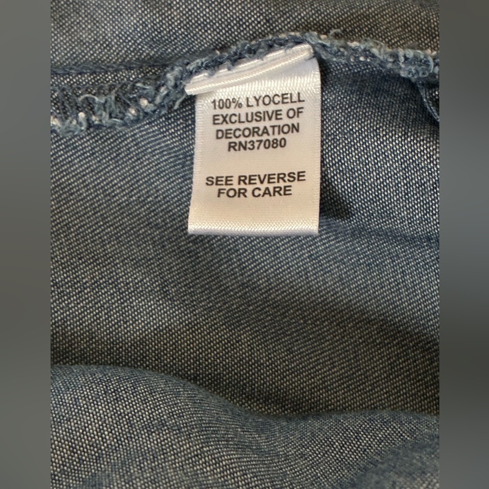 👖Cato Indigo Denim Jean Bell Sleeve Dress - Picture 9 of 15